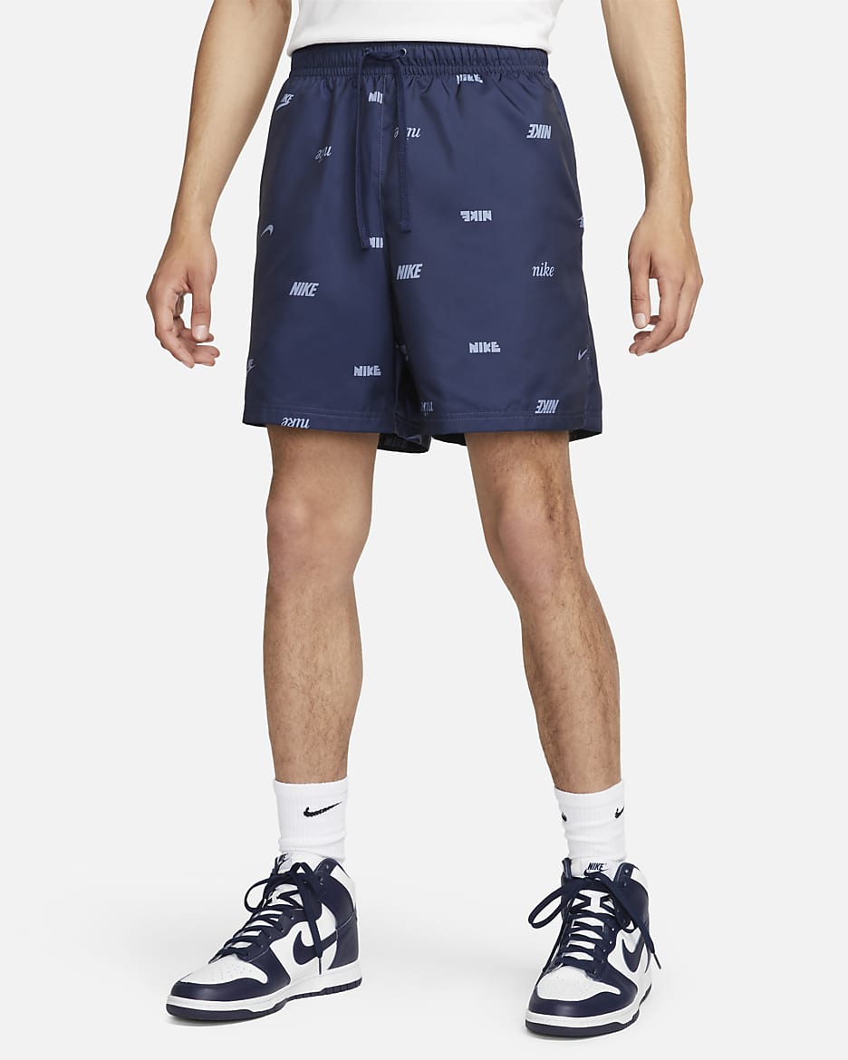 Nike Club Men s Woven Allover Print Flow Shorts. Nike